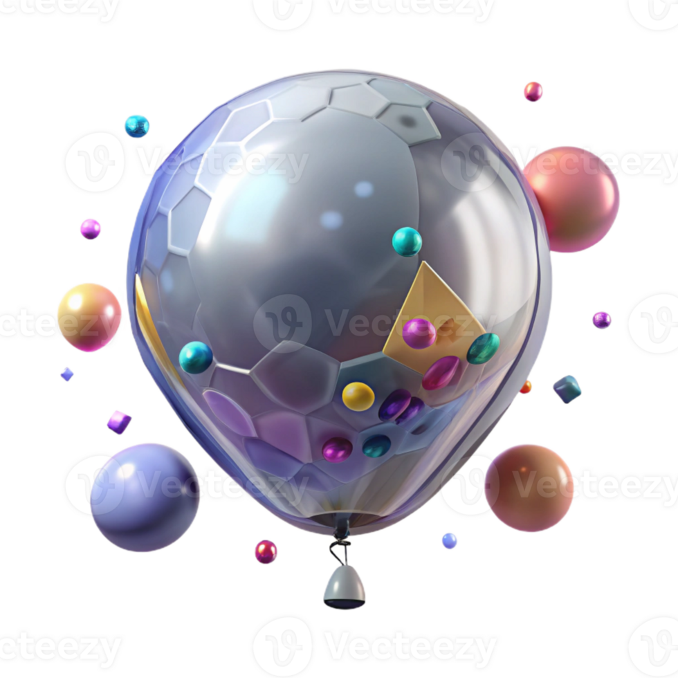 impressive rustic Transparent Balloon Isometric View for 3d Graphics original png