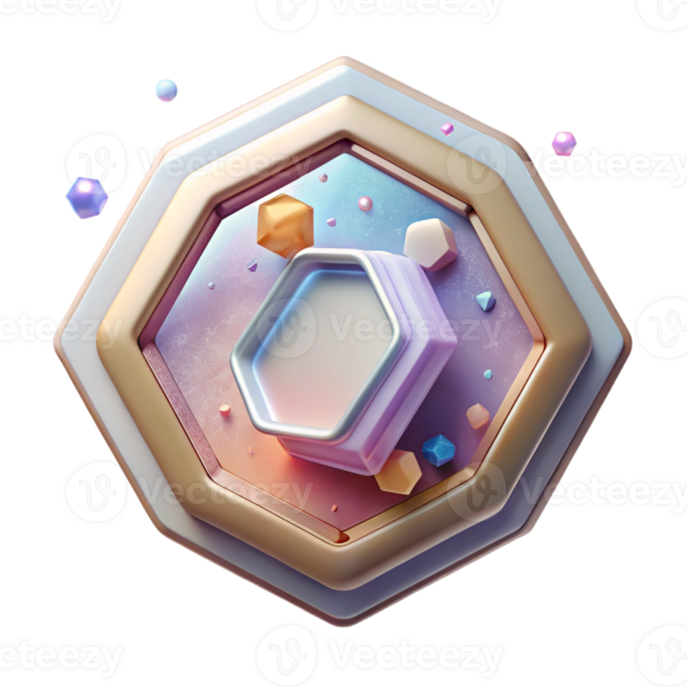 extraordinary contemporary Transparent Hexagon Button for Futuristic Interface Design exclusive png
