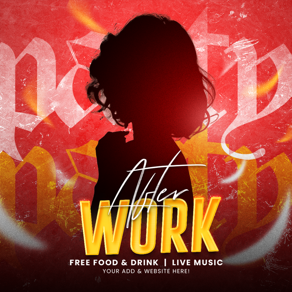 After work poster music night psd