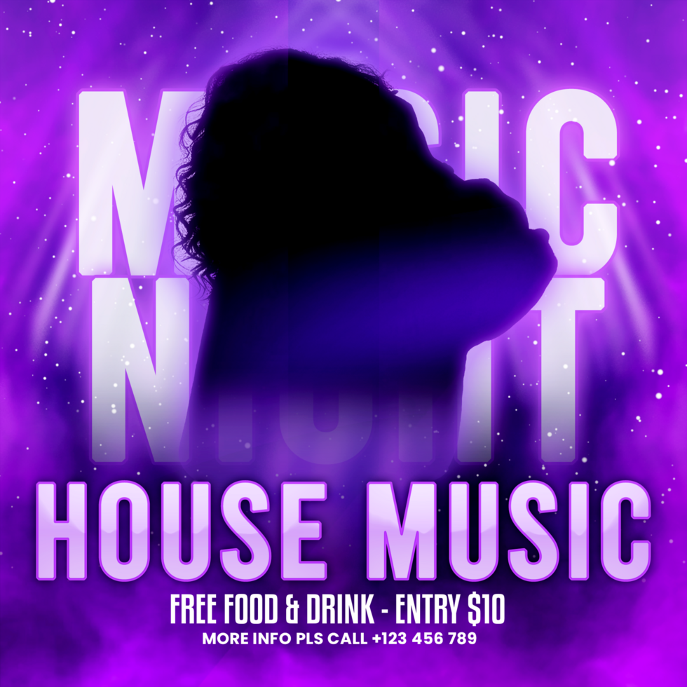 House Music Event Social Media psd