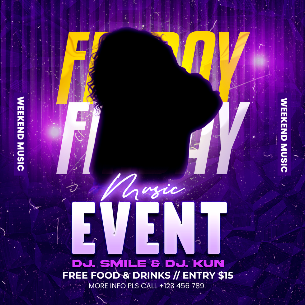 Weekend DJ Event Music psd