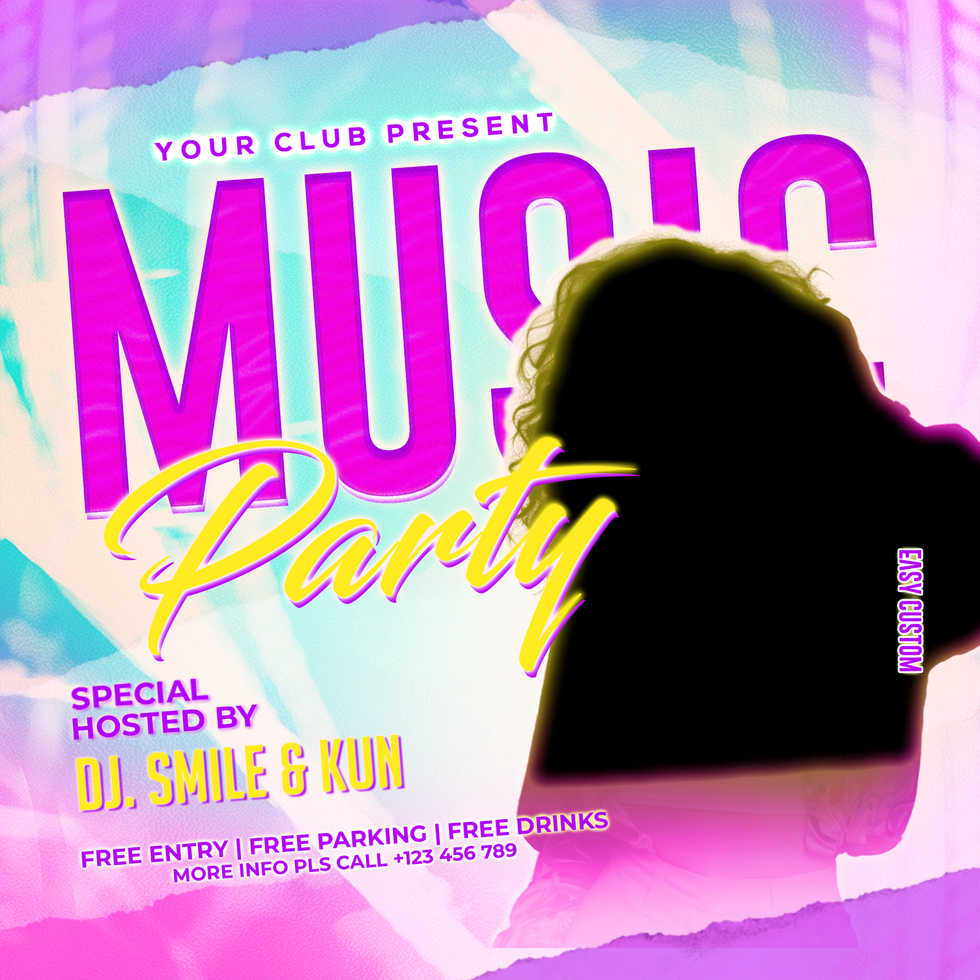 Weekend DJ Event Social Media Post psd