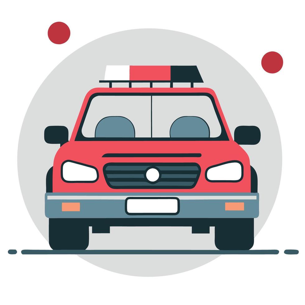 Futuristic Police Car Concept Illustration vector