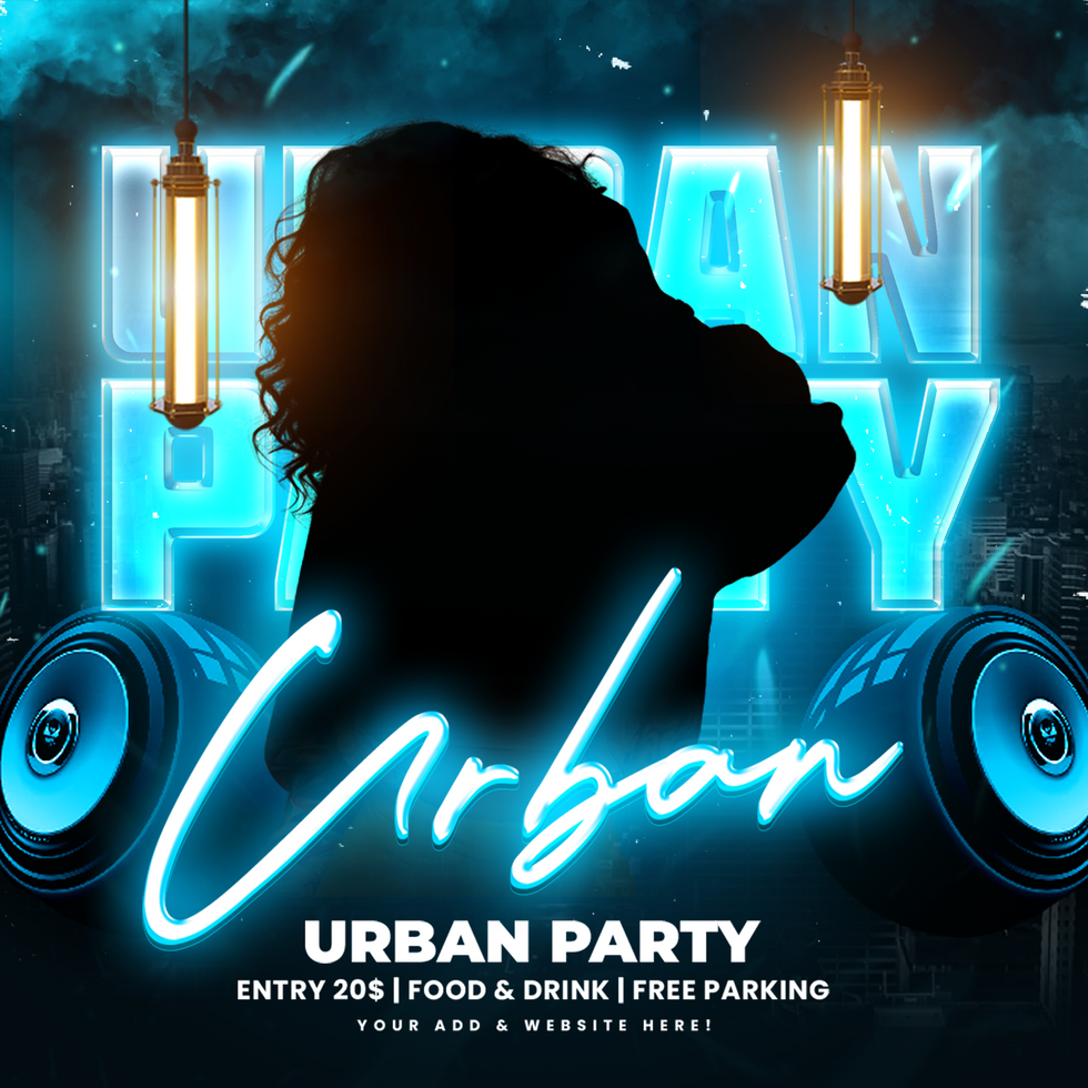 Urban Party Flyer Media Editable Template psd