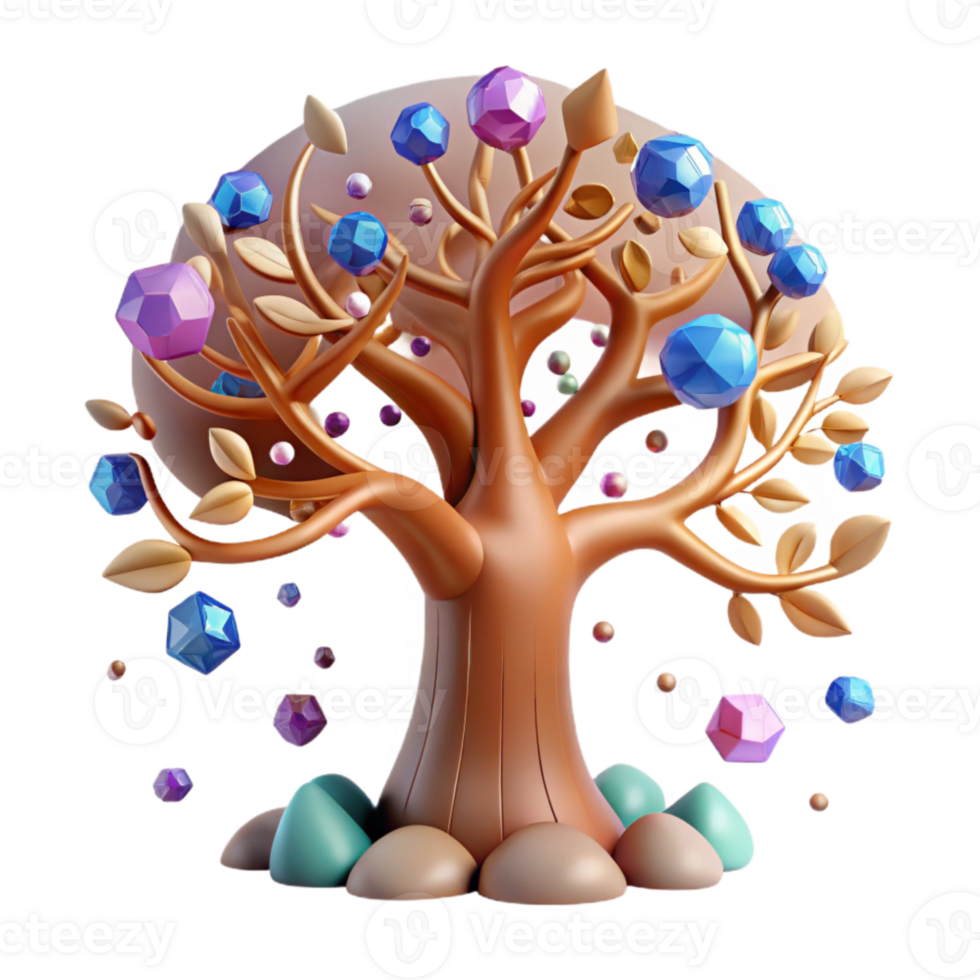 serene contemporary Tree of Life Growth Symbol Cutout for Nature Projects original png