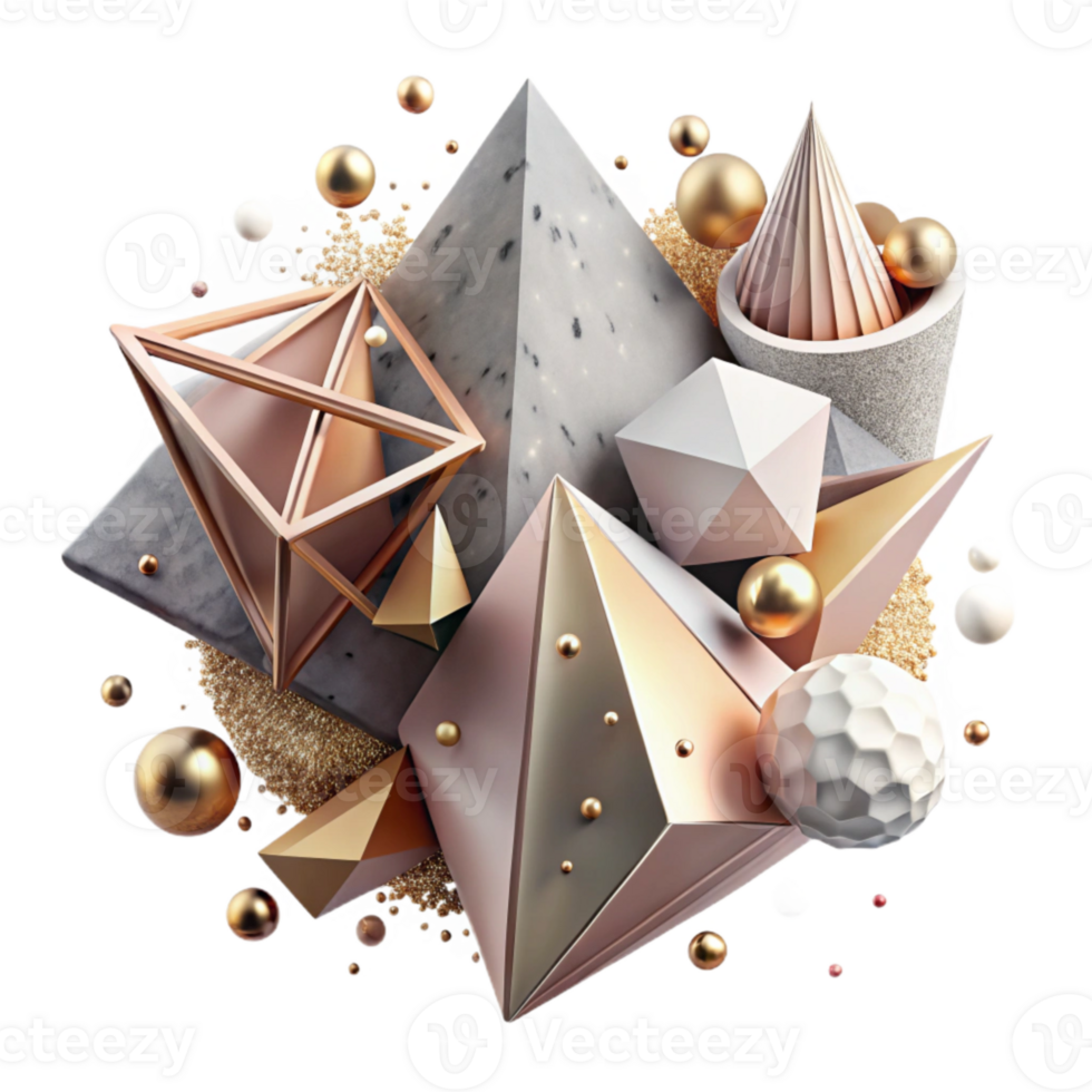 serene rustic Triangles Isolated Modern Abstract Design for Products original png