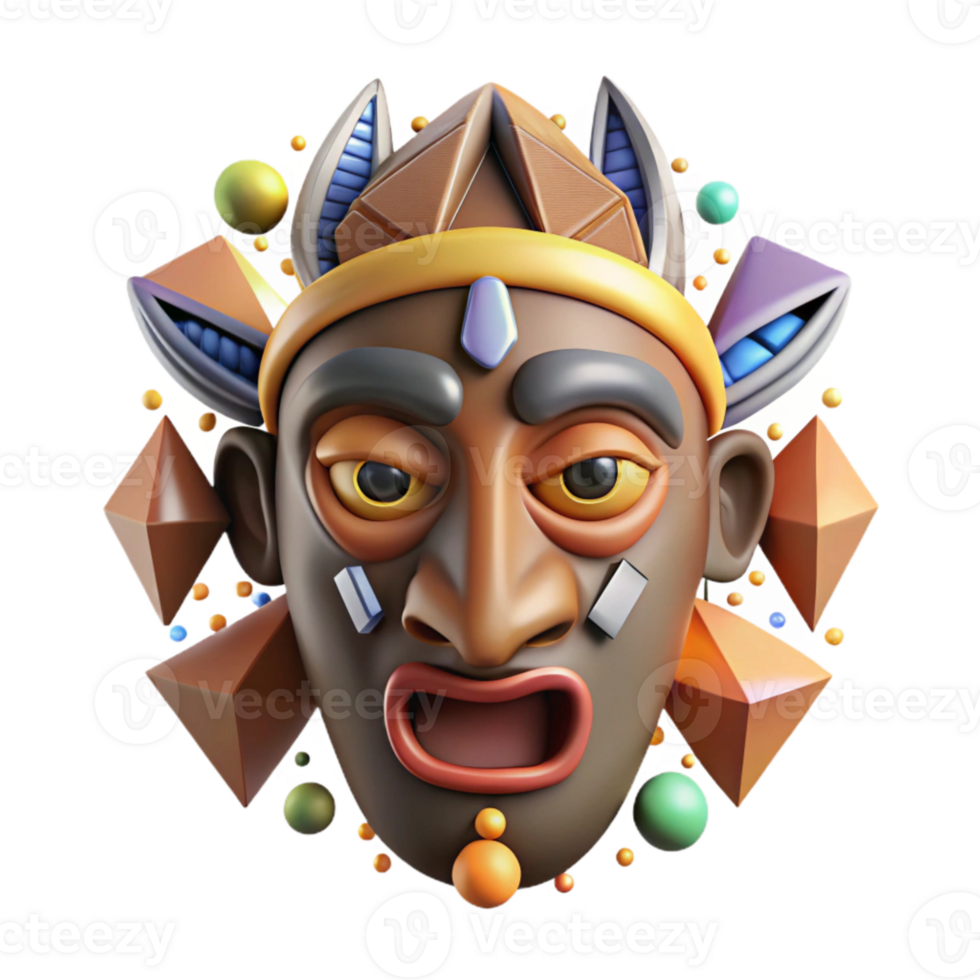 impressive classic Tribal Mask African Culture Cutout for Ethnic Projects genuine png