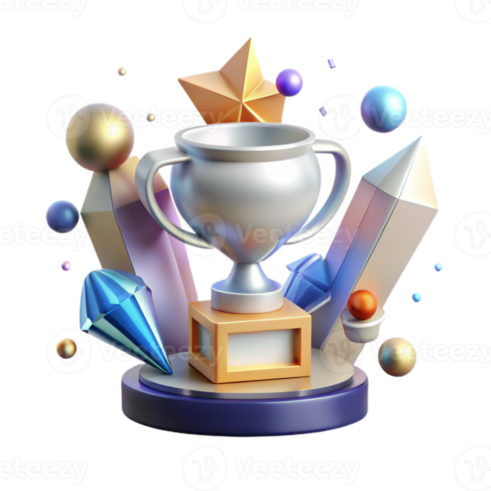 wonderful minimalist Trophy Award Transparent for Achievement Recognition original png