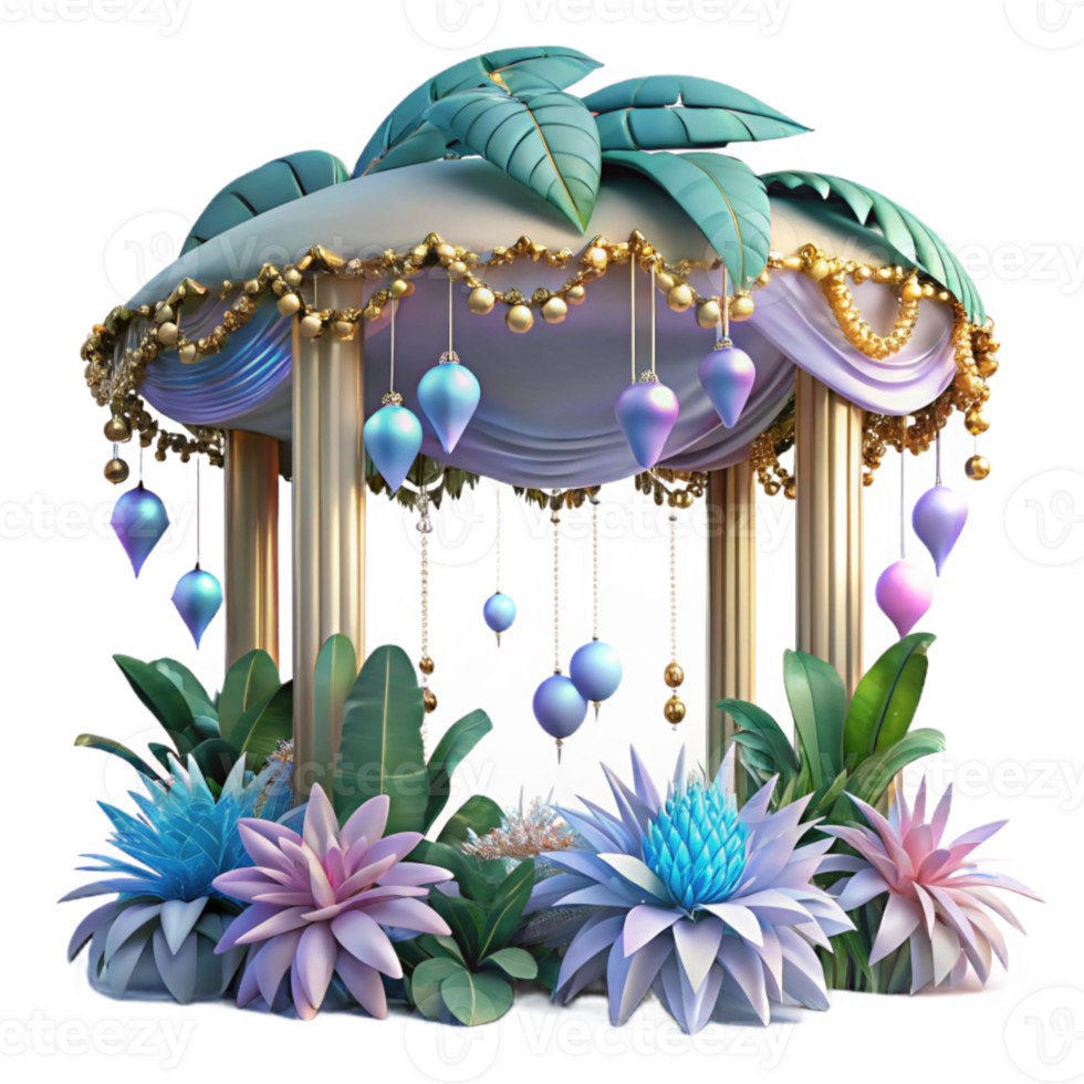 extraordinary modern Tropical Canopy Exotic Flowers Isolated high resolution png