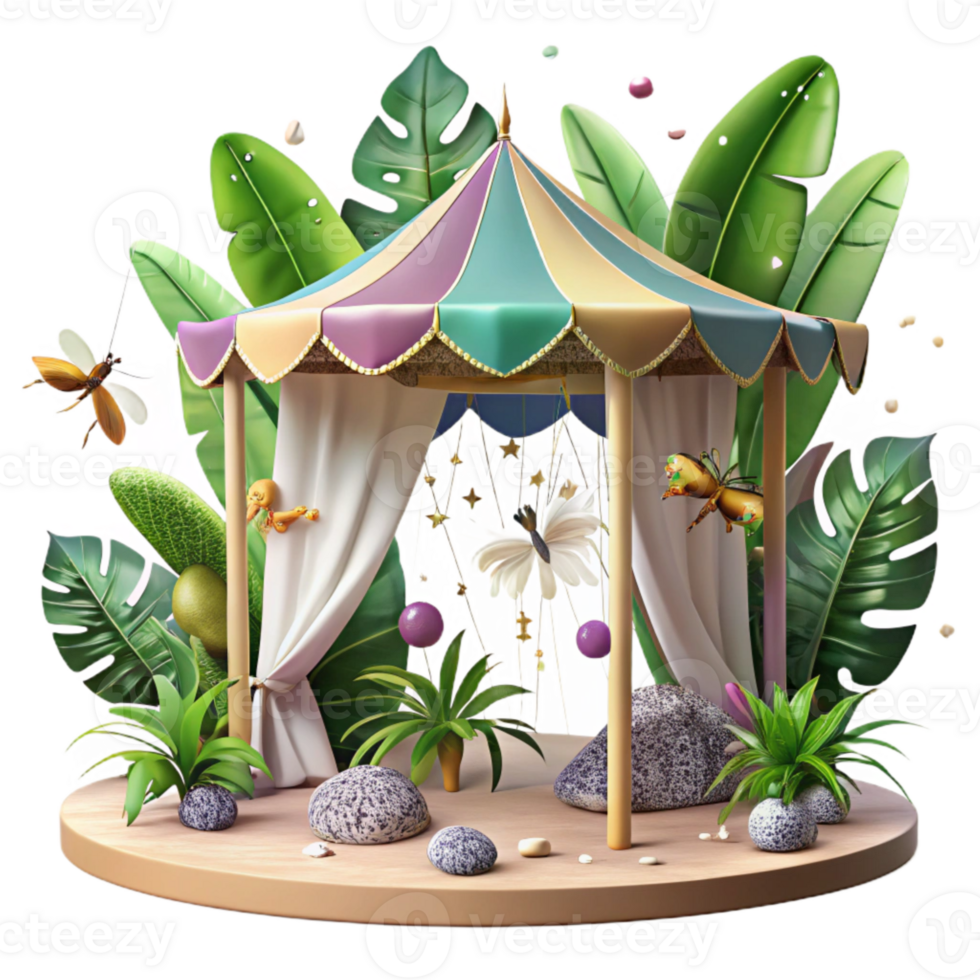 dramatic rustic Tropical Canopy Exotic Insects Isolated original png