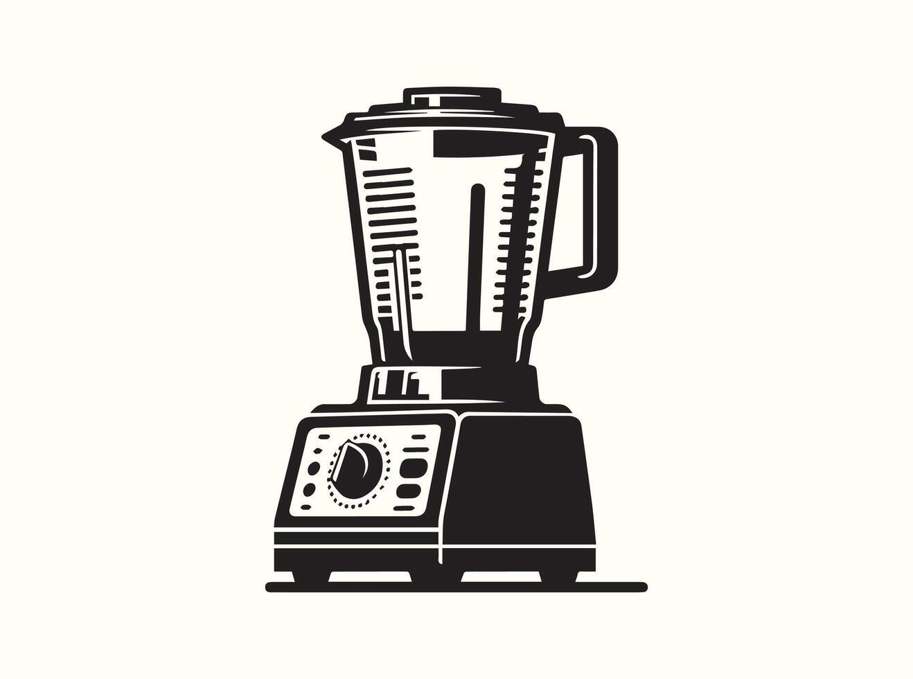 Black Outline of a Blender, Simple and Bold Design vector