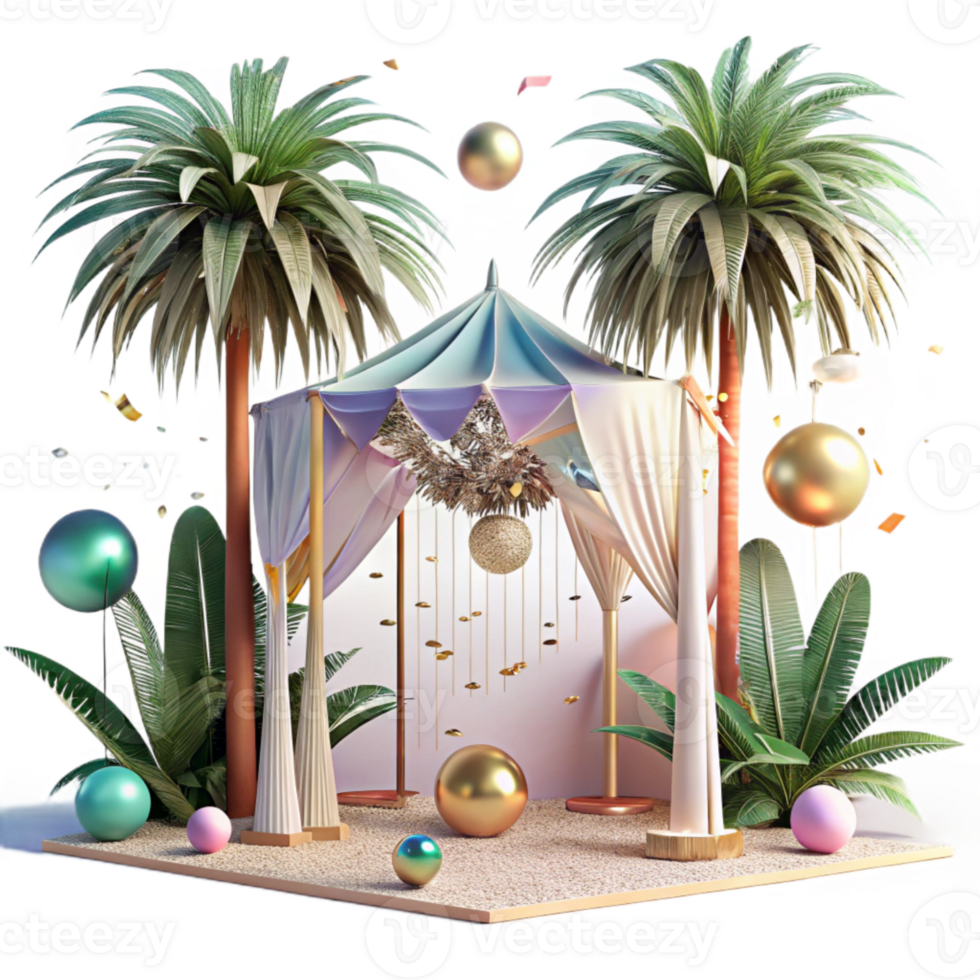 magnificent minimalist Tropical Canopy Palm Trees Cutout exclusive png