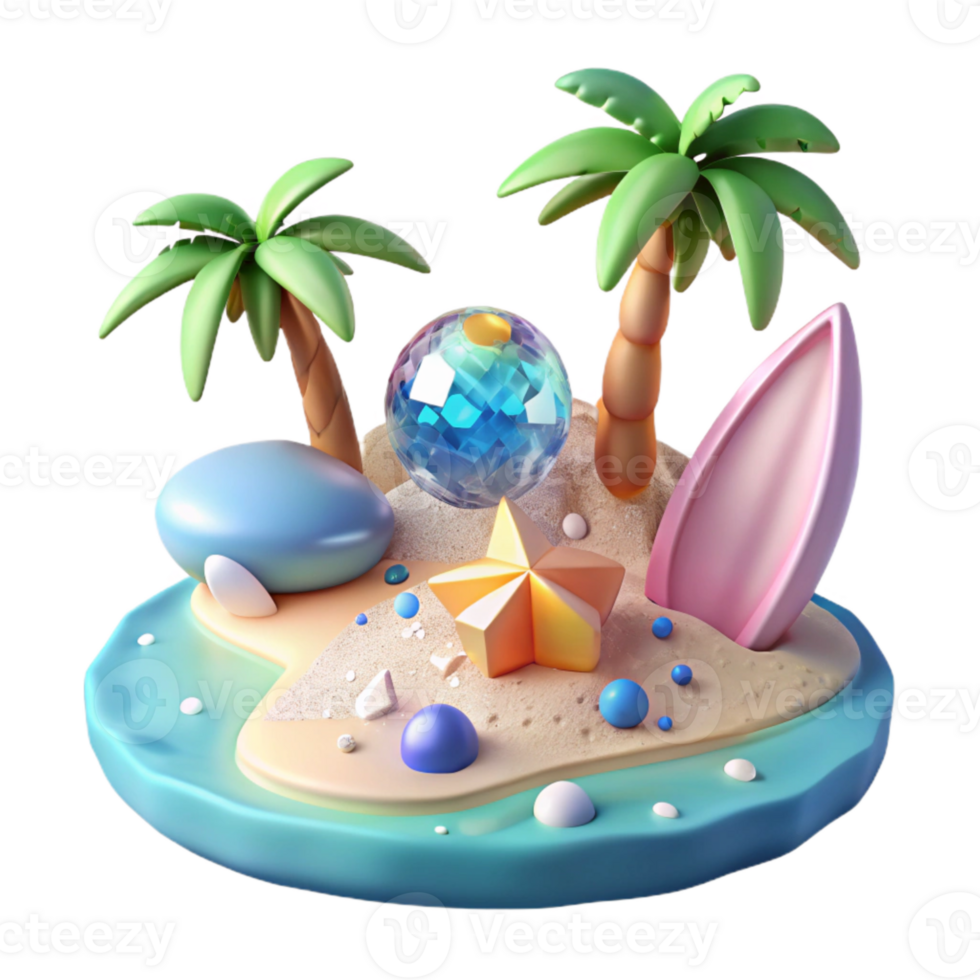impressive vintage Tropical Island Paradise Transparent for Vacation Themes png
