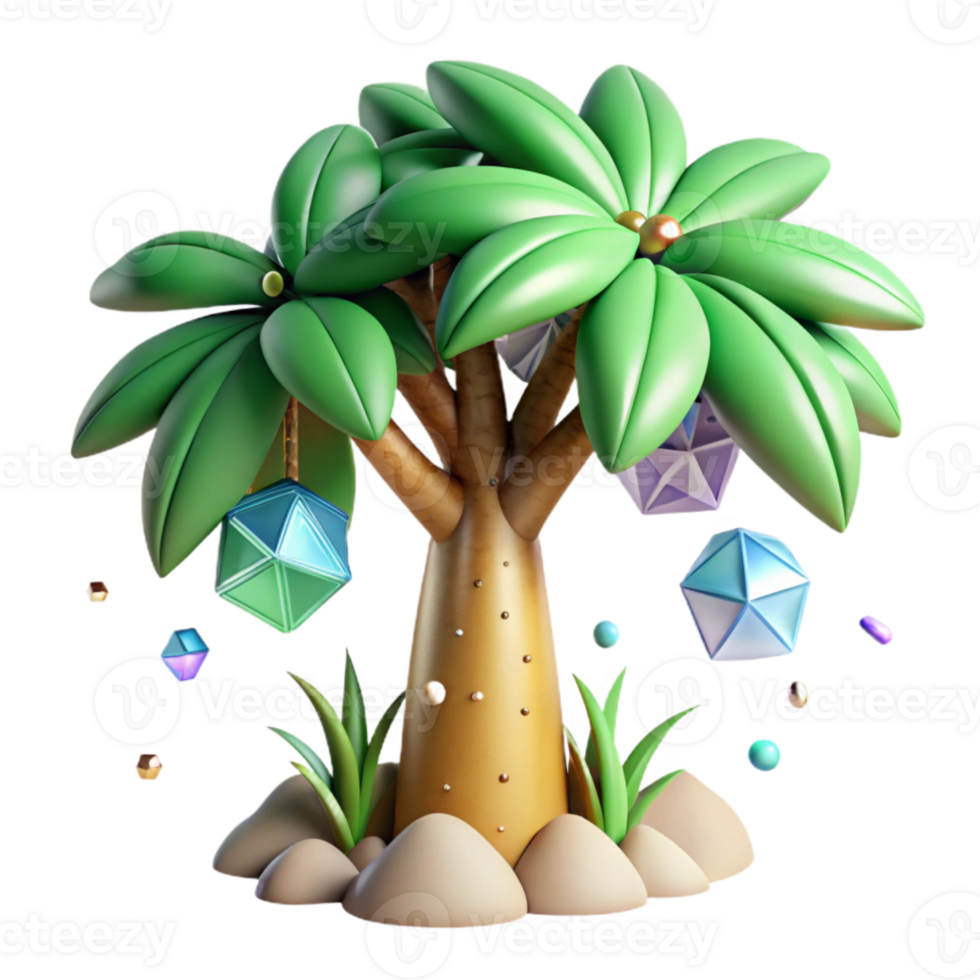 dramatic abstract Tropical Tree Isolated for Rainforest Scenes authentic png
