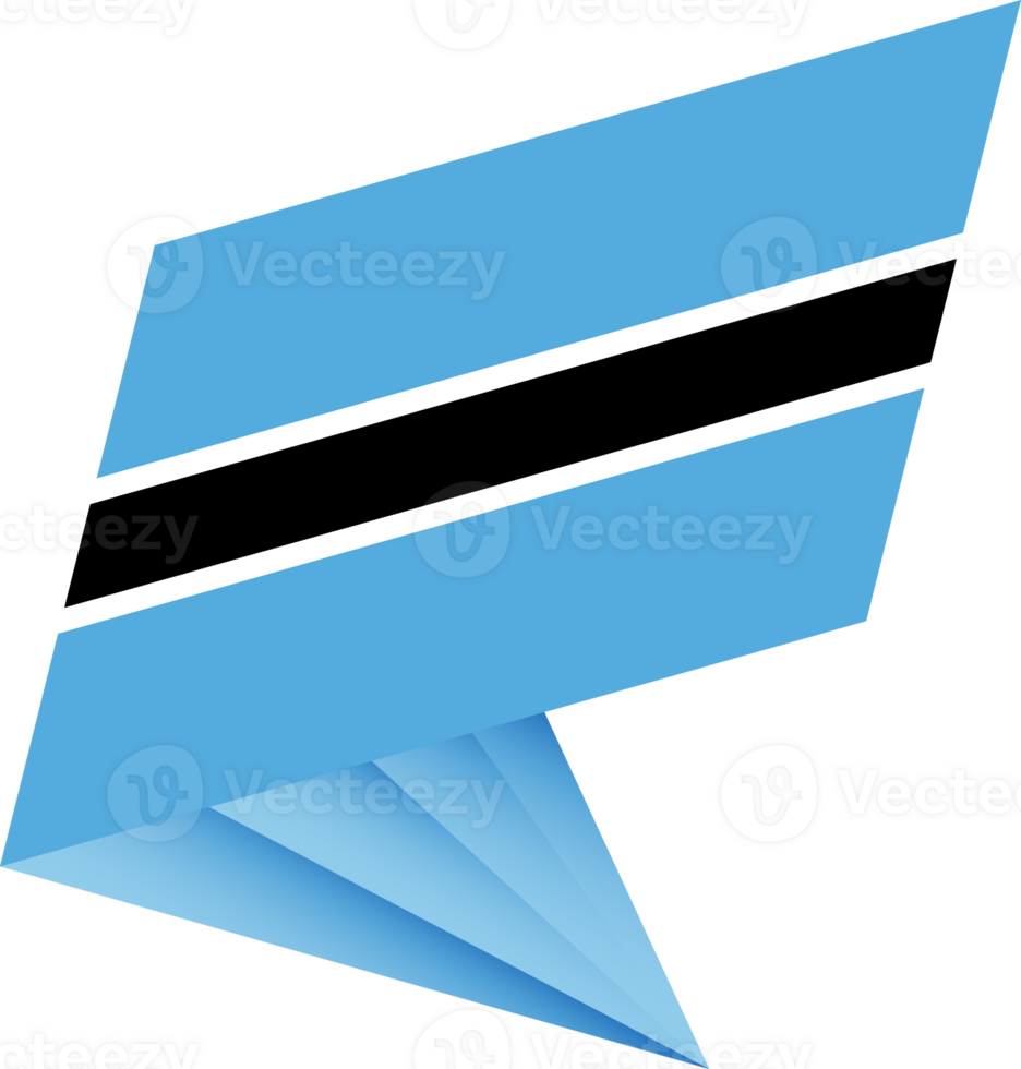 Flag of Botswana, modern pin flag png