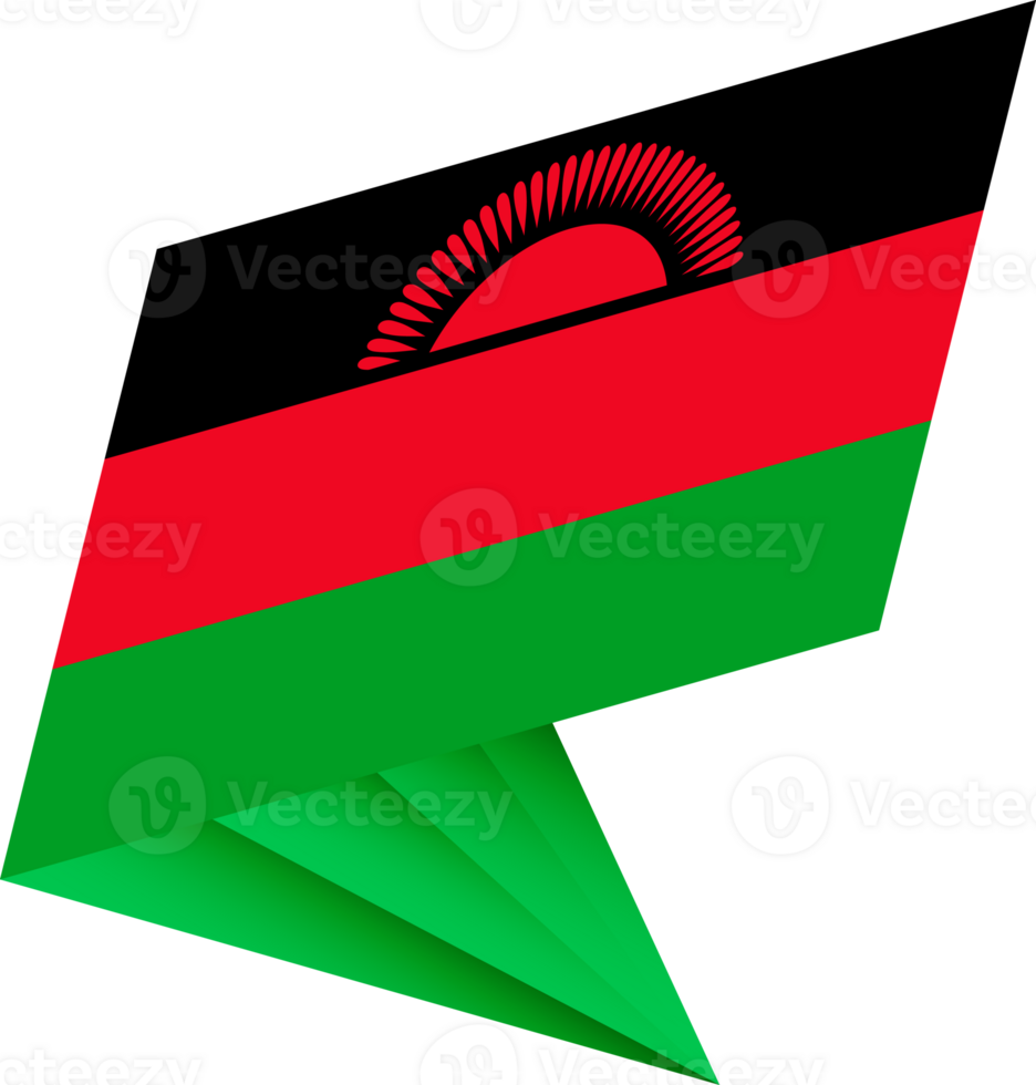 Flag of Malawi, modern pin flag png