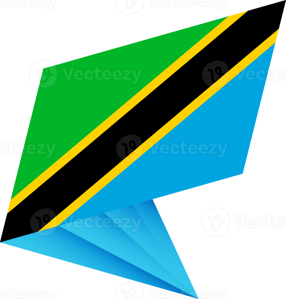 Flag of Tanzania, modern pin flag png