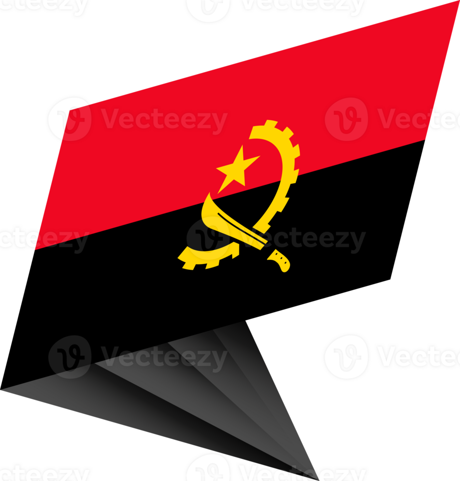 Flag of Angola, modern pin flag png