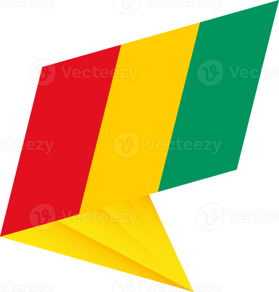 Flag of Guinea, modern pin flag png