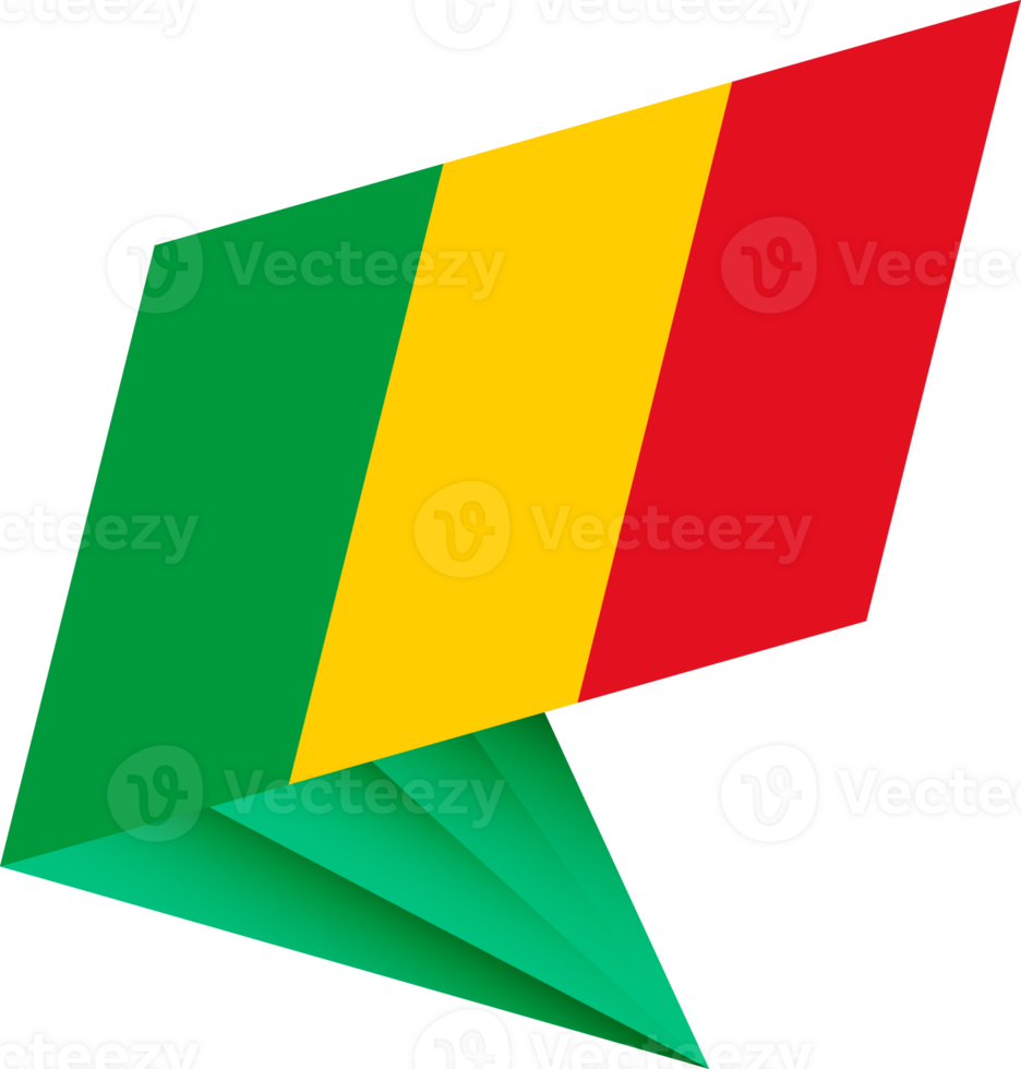 Flag of Mali, modern pin flag png