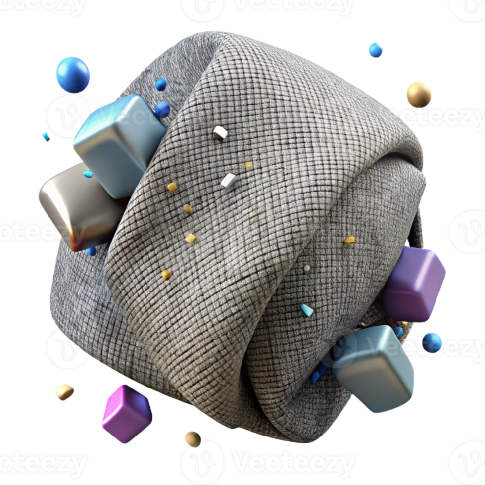 serene creative Tweed Fabric Texture Gray Woven Texture Transparent premium png