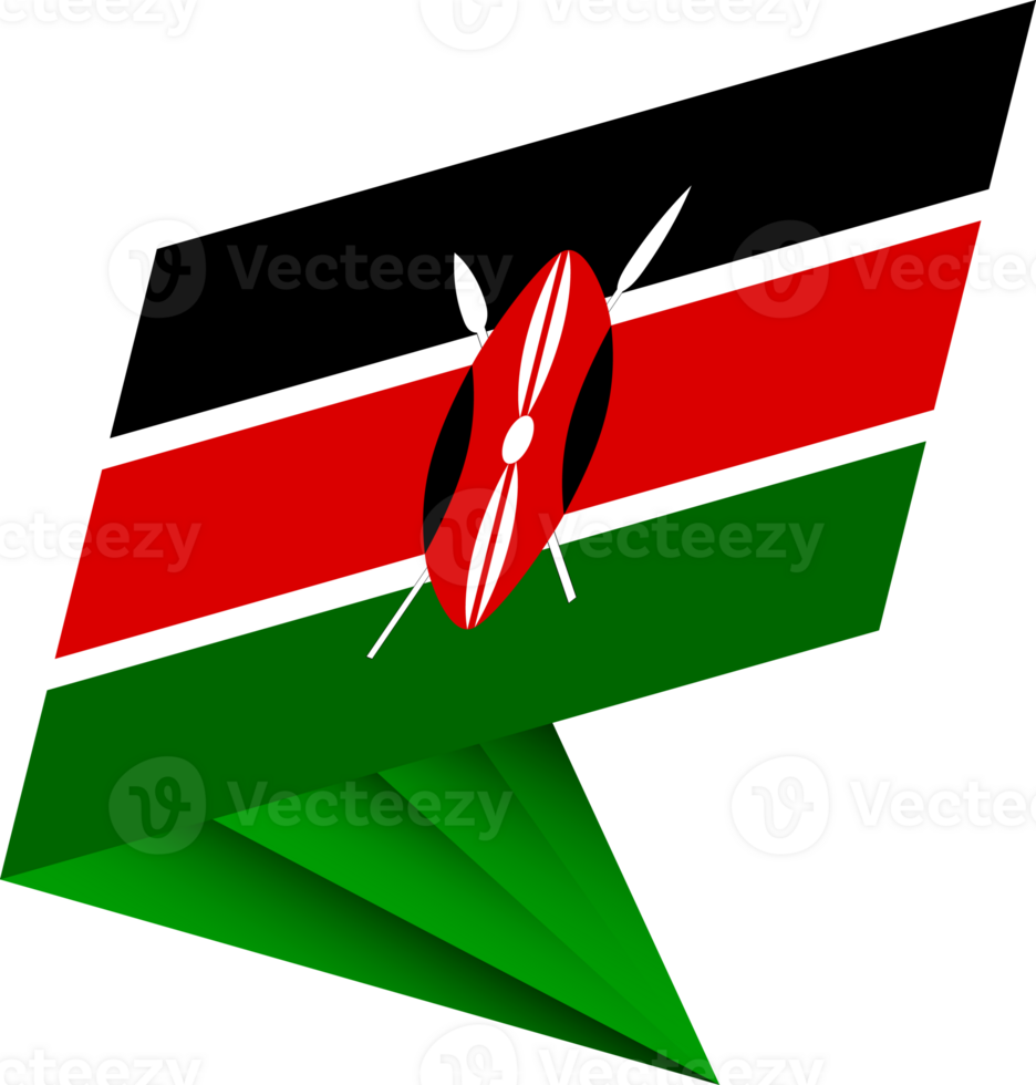 Flag of Kenya, modern pin flag png