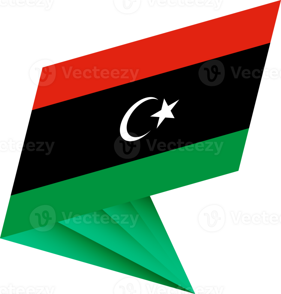 Flag of Libya, modern pin flag png