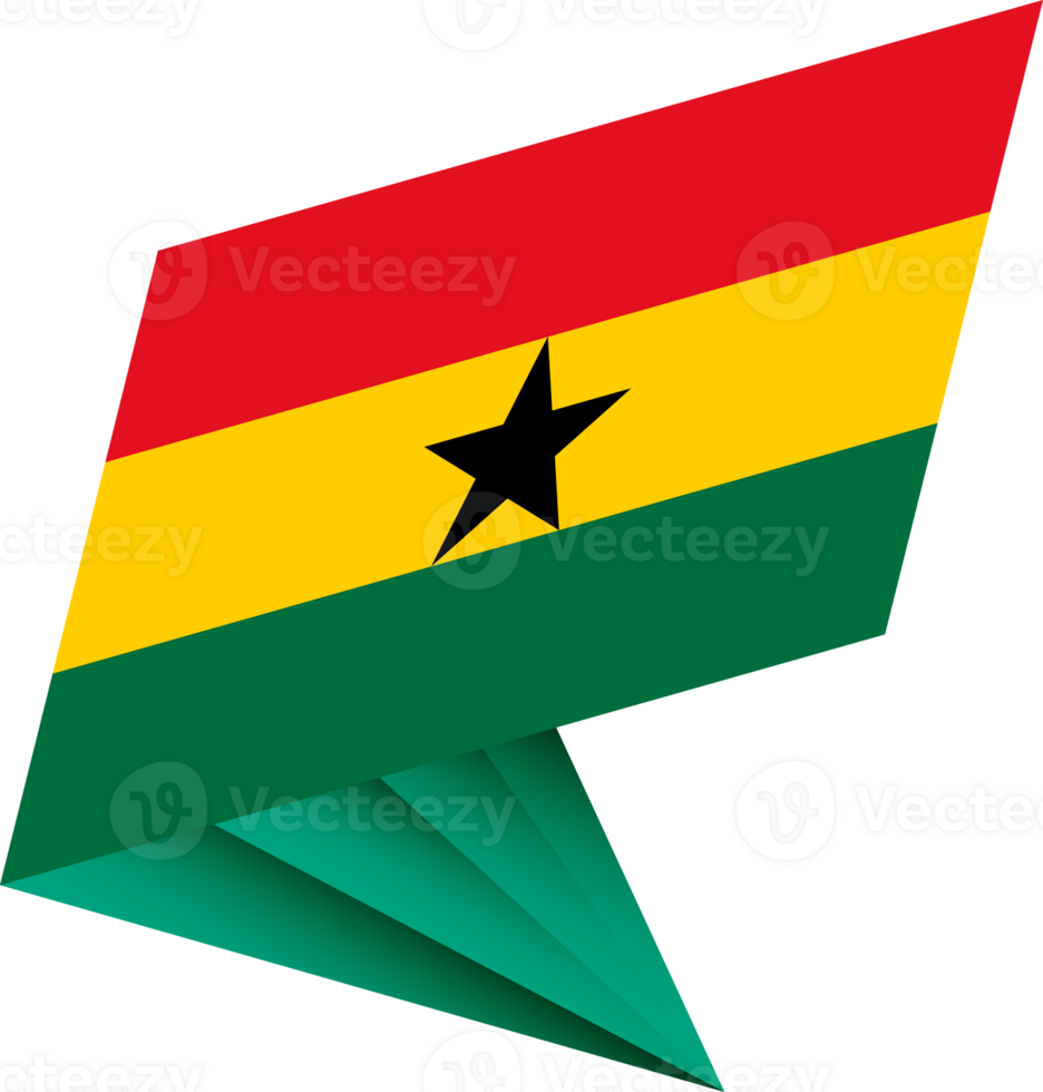 Flag of Ghana, modern pin flag png