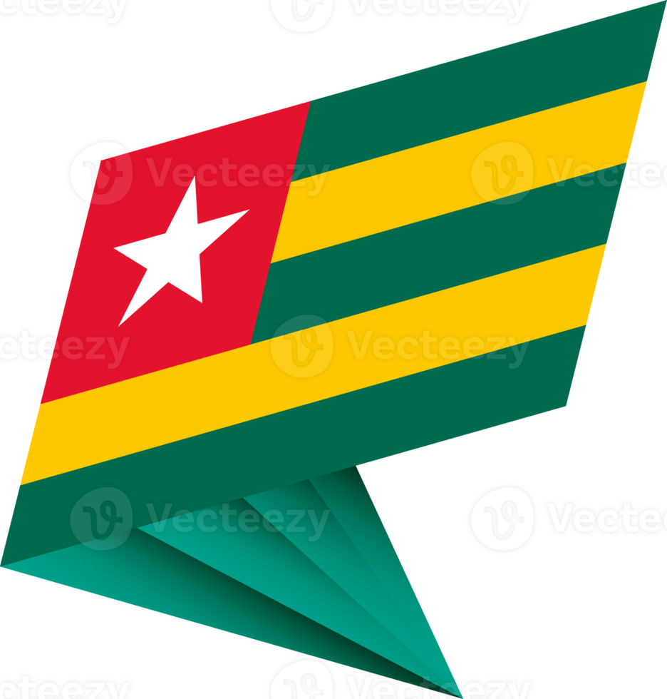 Flag of Togo, modern pin flag png