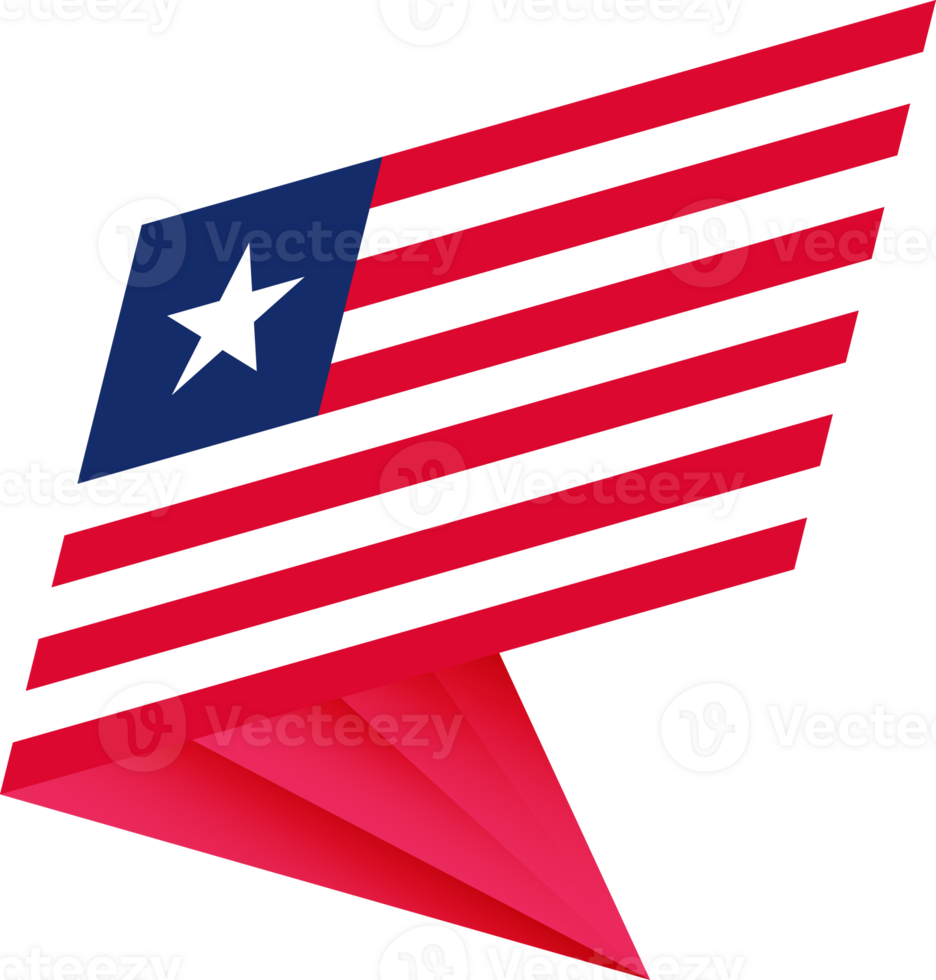Flag of Liberia, modern pin flag png