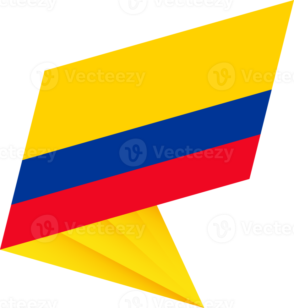 Flag of Colombia, modern pin flag png