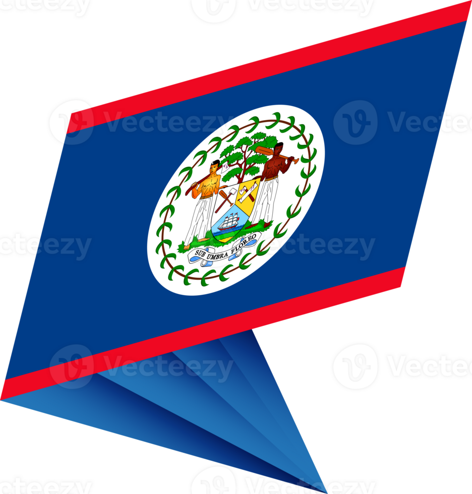 Flag of Belize, modern pin flag png