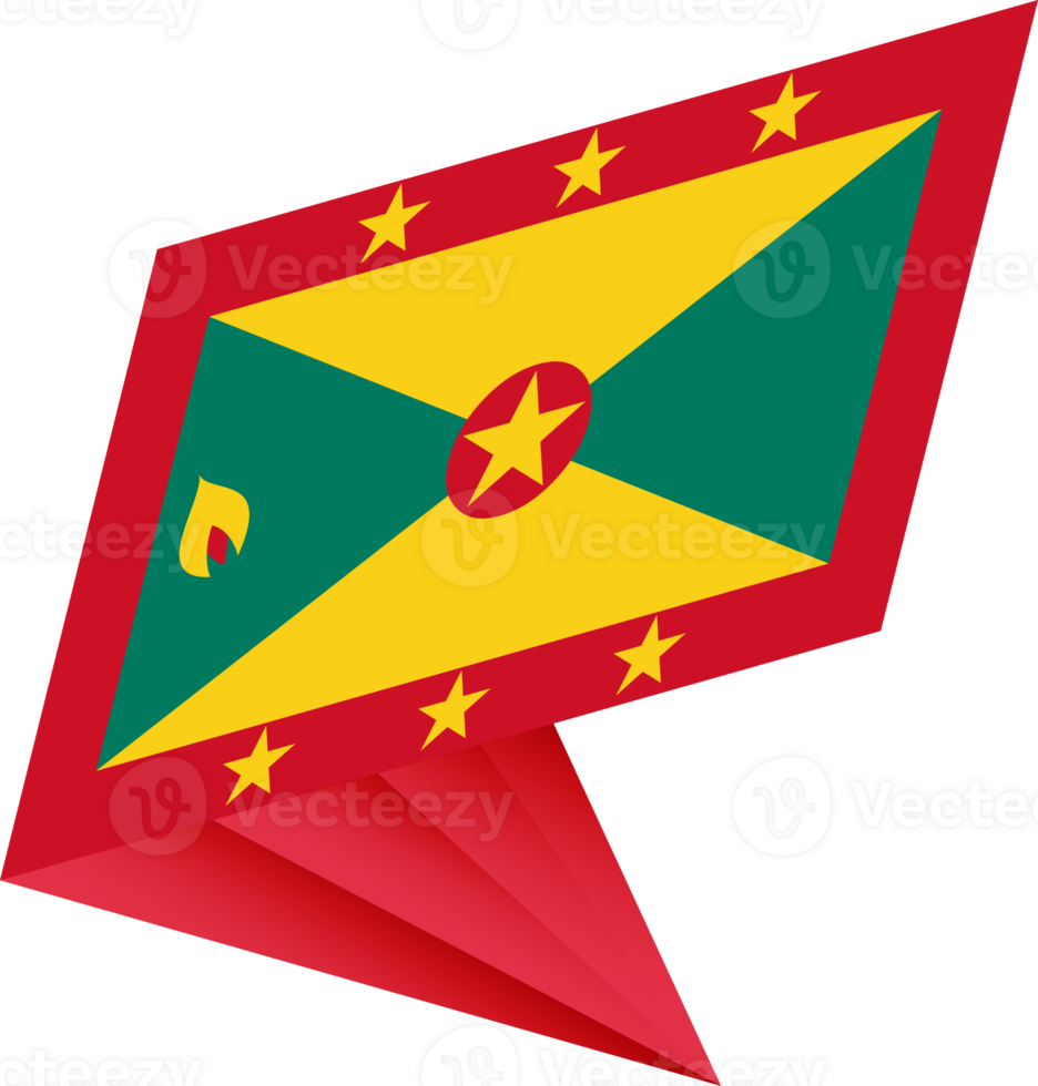Flag of Grenada, modern pin flag png