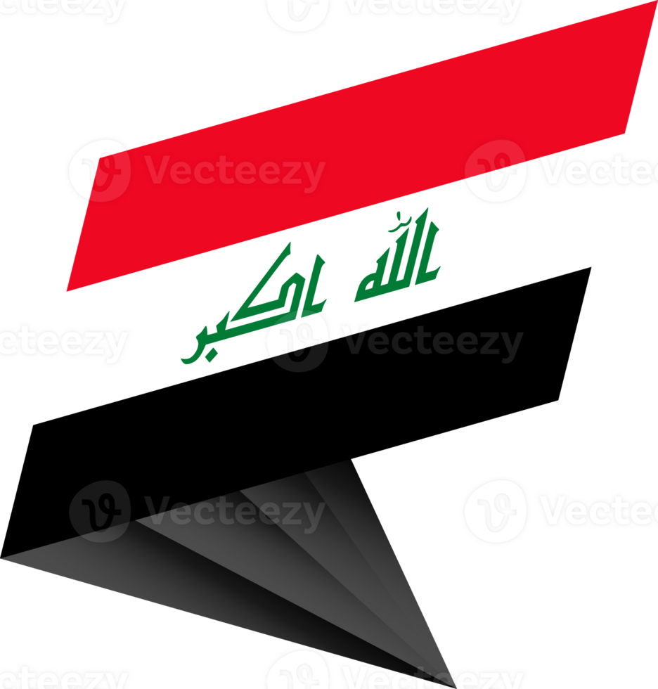 Flag of Iraq, modern pin flag png