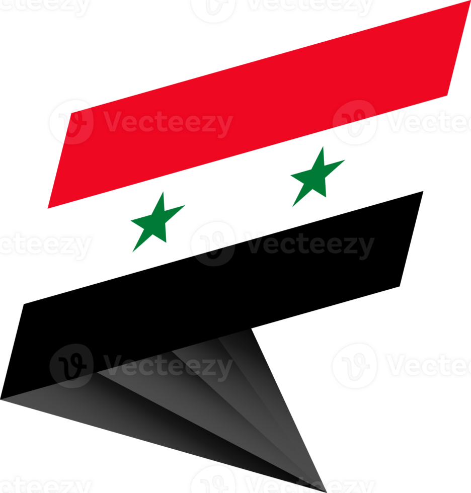 Flag of Syria, modern pin flag png