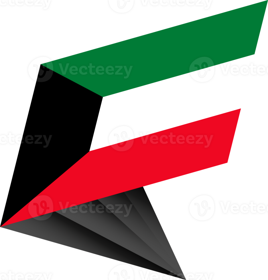 Flag of Kuwait, modern pin flag png