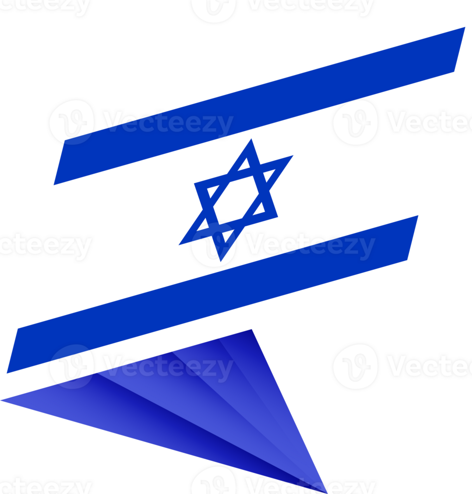 Flag of Israel, modern pin flag png