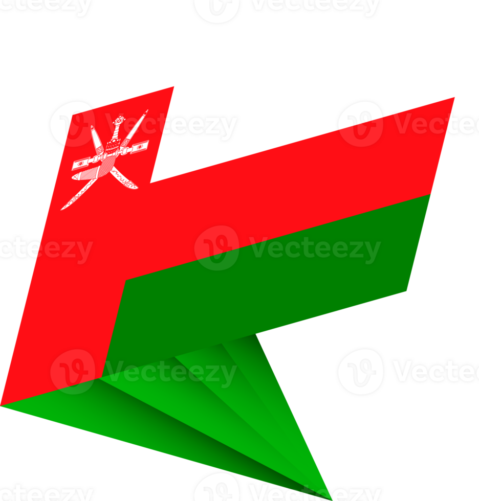 Flag of Oman, modern pin flag png