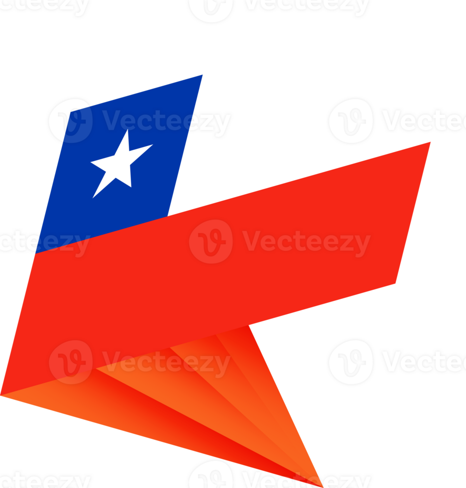 Flag of Chile, modern pin flag png