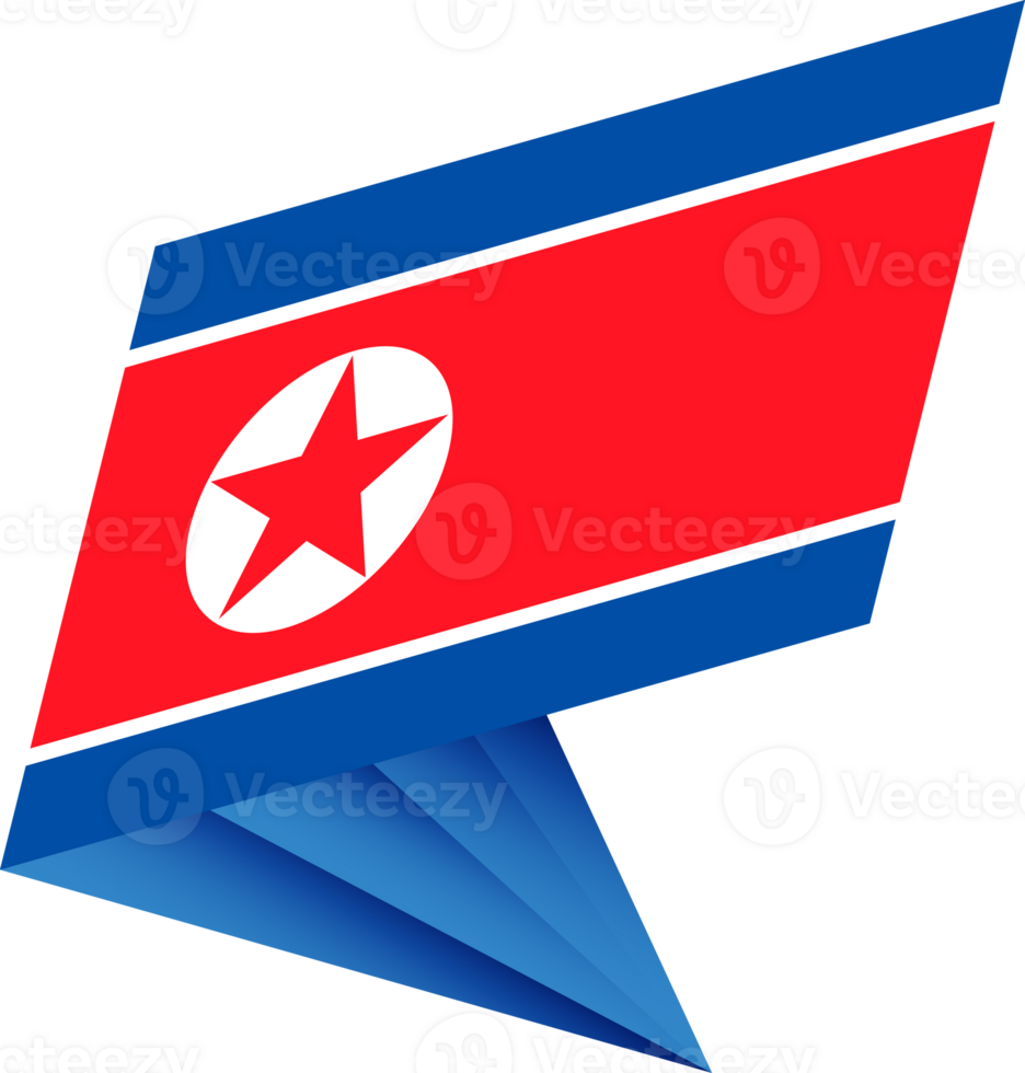 Flag of North Korea, modern pin flag png