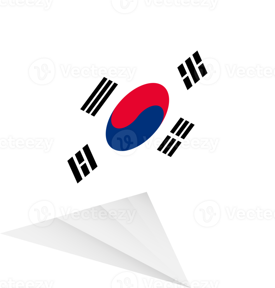 Flag of South Korea, modern pin flag png