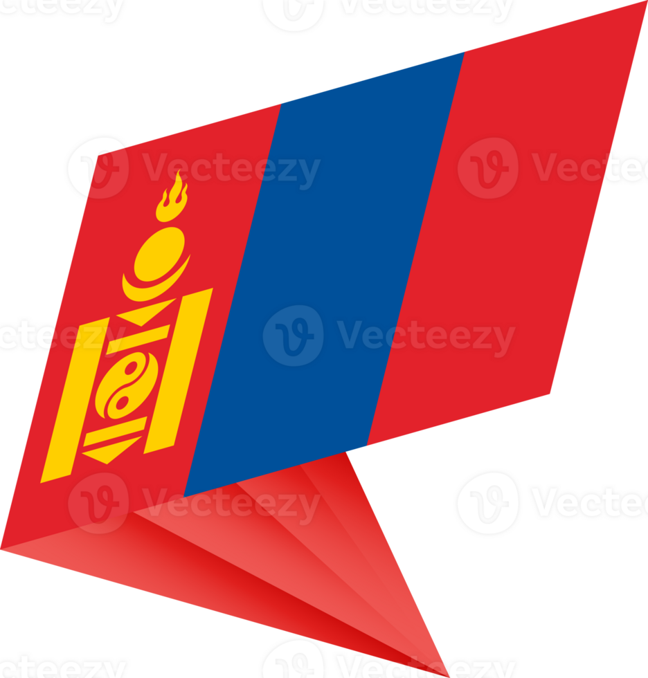 Flag of Mongolia, modern pin flag png