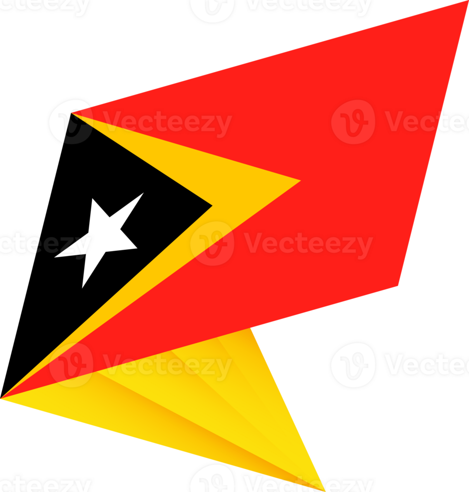 Flag of East Timor, modern pin flag png