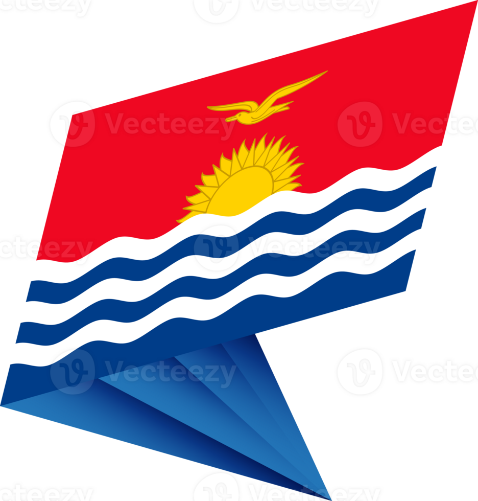 Flag of Kiribati, modern pin flag png