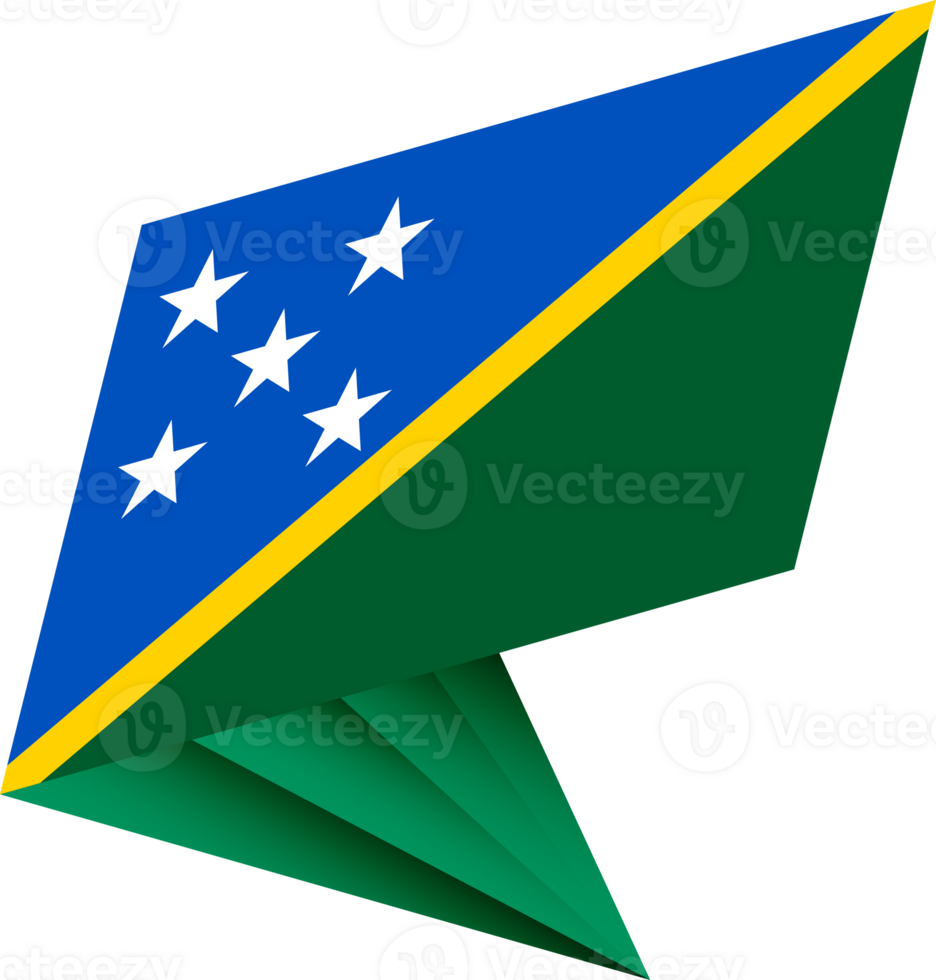 Flag of Solomon Islands, modern pin flag png