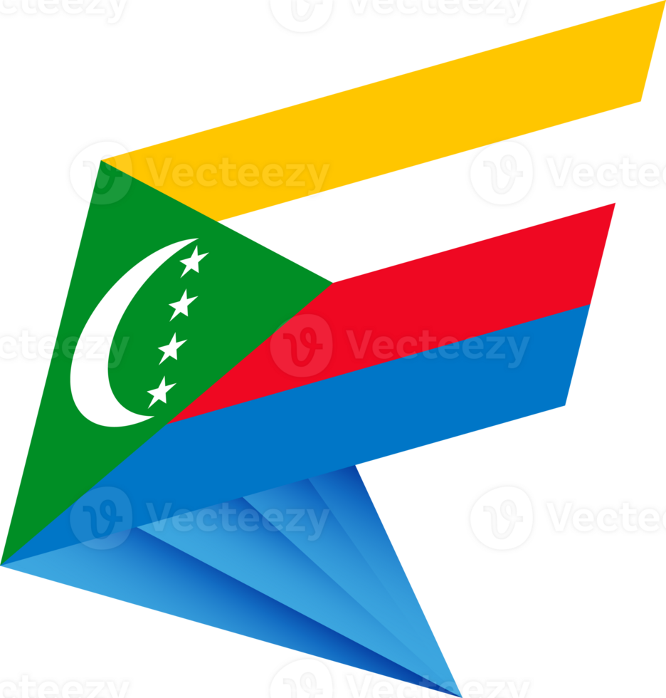 Flag of Comoros, modern pin flag png