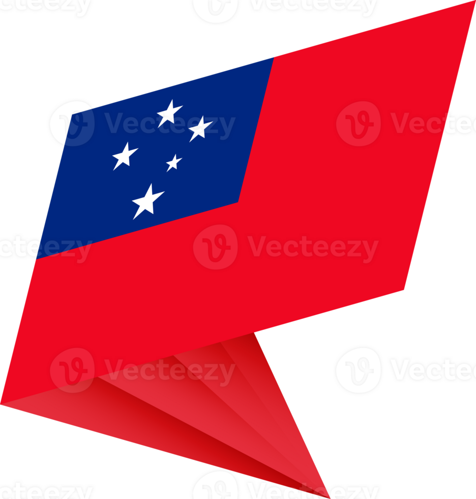 Flag of Samoa, modern pin flag png