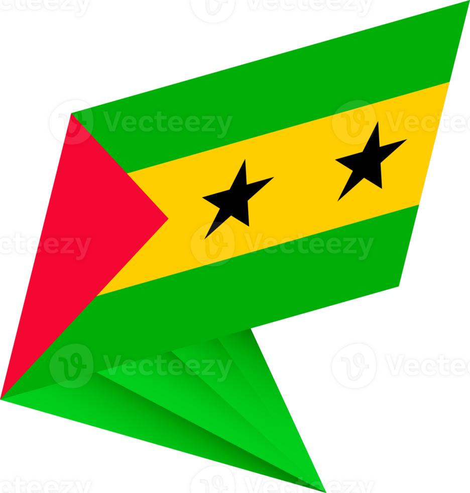 Flag of Sao Tome and Principe, modern pin flag png