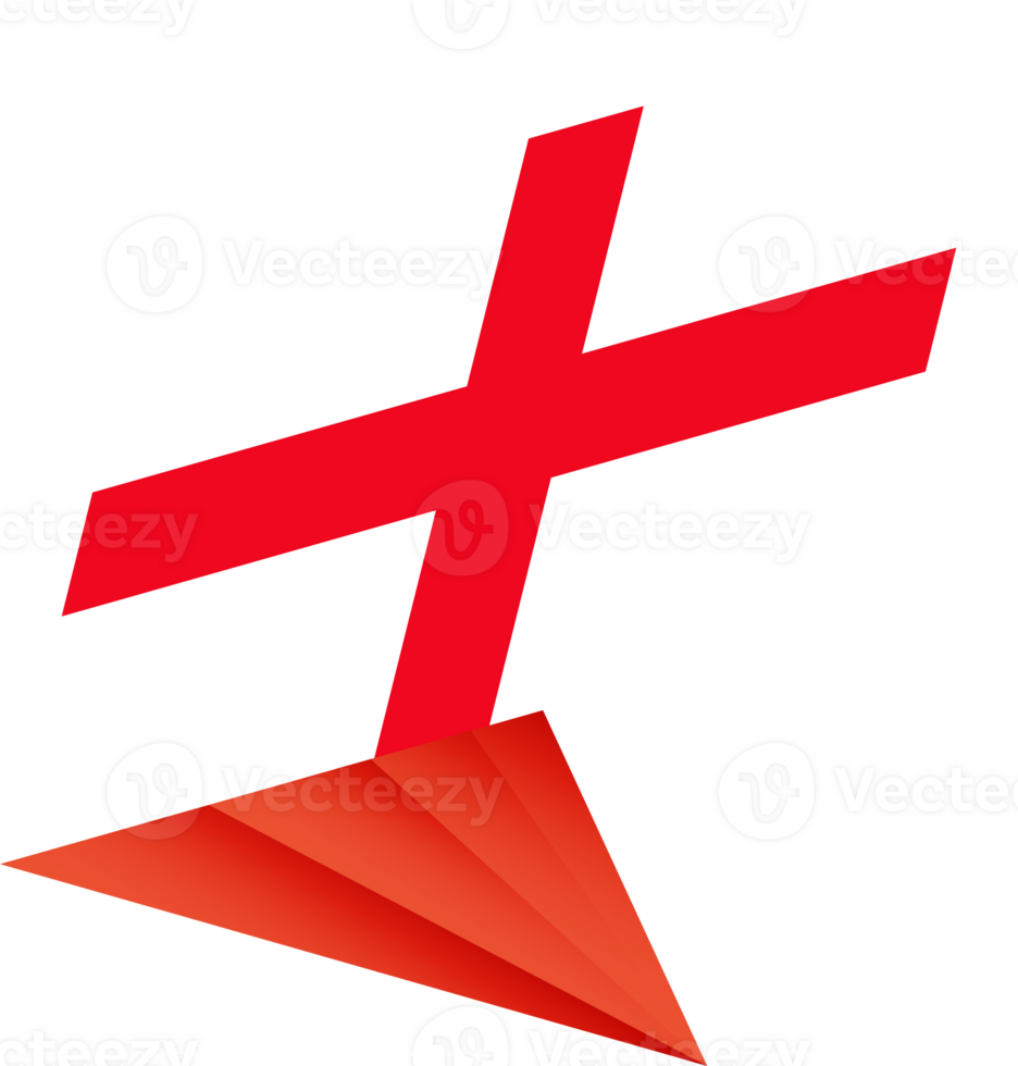 Flag of England, modern pin flag png