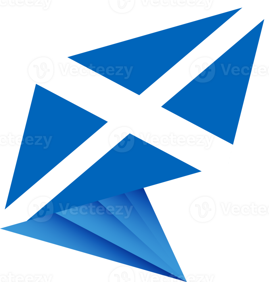 Flag of Scotland, modern pin flag png